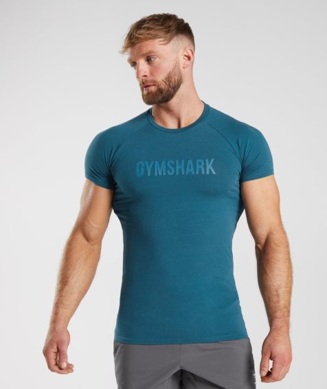 Koszulki Gymshark Apollo Męskie Niebieskie | PL 968QZI